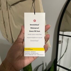 Lululemon Athletica Beige Waterproof Down-Fill Vest